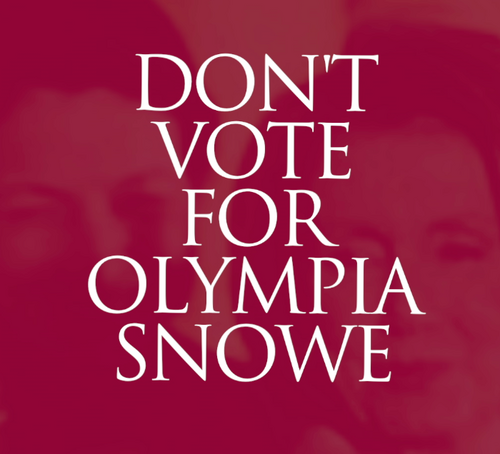 Say NO to Barack Obama's favorite Republican... Olympia Snowe! She helped Obamacare, voted for TARP and bailouts! https://t.co/J5cQnjJHbD