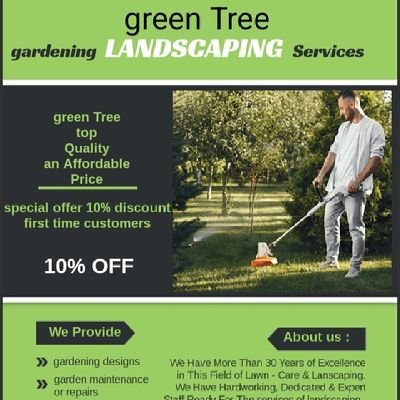 Green tree landscaping. on Maps Google 
email tree34401@gmail.com 
call 07487502074
