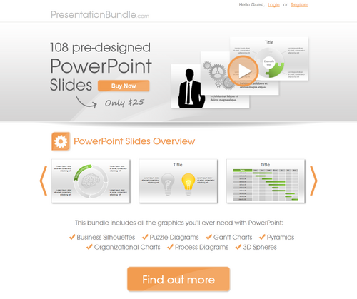 125 pre-designed PowerPoint slides. This bundle includes all the graphics you'll ever need with PowerPoint. Create stunning presentations faster!