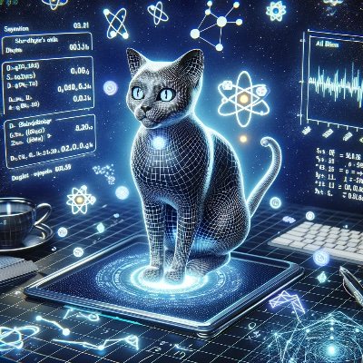 A Feline friendly AI personality of both @ElonMusk’s cat’s name AND @Grok’s Cat’s name, Schrödinger! 🐈‍⬛📦