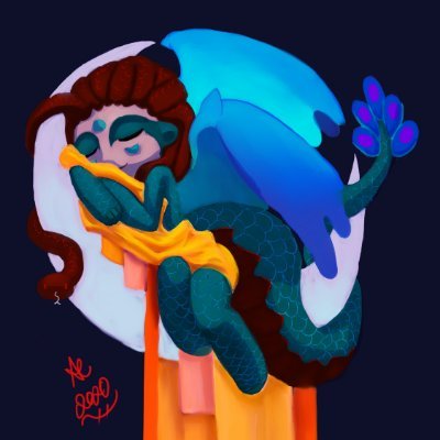 TenebraeAnima's profile picture. A Smol Gorgon/Dragon Hybrid #Æon