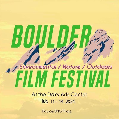 Raising environmental awareness through visual storytelling! July 11-14, 2024 at the Dairy Arts Center, Boulder. To get involved email rich@bouldererenoff.org