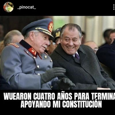 Feliz con el resultado en contra. Chile reconoce y valida una vez más el excelente trabajo originado por el general Augusto Pinochet 🤩