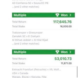 payment after winning sure legit odds 
if you're interested dm 09077534238