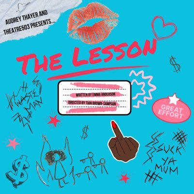 The Lesson by Emma Anderson, directed by Tian Brown-Sampson. @theatre503 Tues 30 Jan - Sat 3 Feb