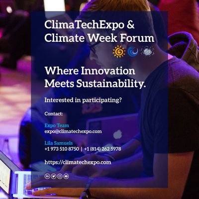 ClimaTechExpo and Climate Week Forum September 4th - 6th, 2024 | Cleveland Ohio, USA. Where Innovation Meets Sustainability.

For Registration 👇