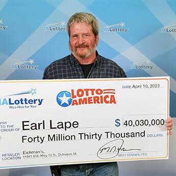 Earl Lape, a retired mechanic won $40m prize playing mega millions, giving back to the society by helping the society with credit card debt and medical bills.