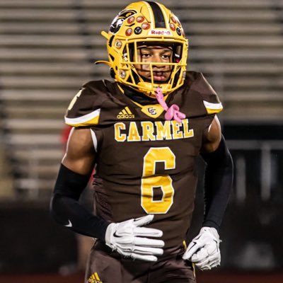 Defensive Back/SAF Carmel Catholic HS 3.17 GPA 6’3 172lb 77’ WS Long Jump (6.38m) Triple Jump (12.91m) NCAA ID: 2311165826 HC: @jmack37