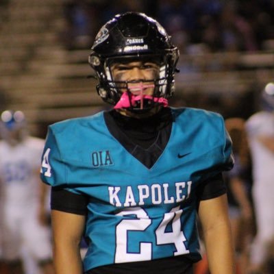 KAPOLEI HIGH SCHOOL C/O 2025 || 5’8 || 175 lbs || 4.0 GPA || OLB/ DB/ RB || Contact: (808)-394-7628