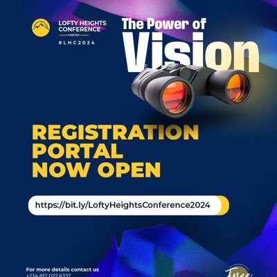 Official Twitter Handle of the Lofty Heights Conference. An inspirational and empowerment platform helping people to be ALL they can be. Convener, @WaleTejumade