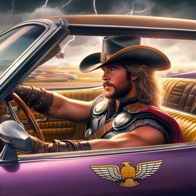 Cruisin’ the multiverse in a purple and gold Trans Am named Bifrost, doing what they say can’t be done, and popping off