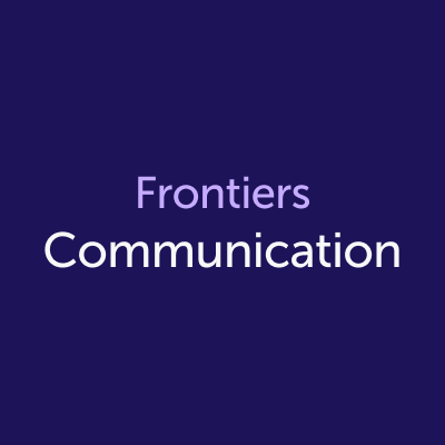 Research and updates from Frontiers in Communication, an #openaccess journal published by @FrontiersIn.