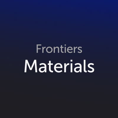 Research and updates from all @FrontiersIn journals in the field of materials. #openaccess