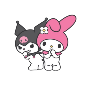 your daily dose of #연준 and #범규 as kuromi and my melody