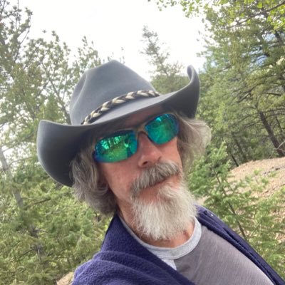 X Parler guy livin in the Colorado high country above the snowflakes, conservative for sure, guns and guitars and bare bow