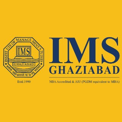 IMS Ghaziabad is a 36 years old B-School which offers PGDM programme, approved by AICTE, accredited by the NBA & equivalent to MBA by AIU.