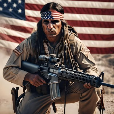 A warrior in the spirit fighting against the evils within humanity... ✝️❤️🙏
 ...Native American Veteran...