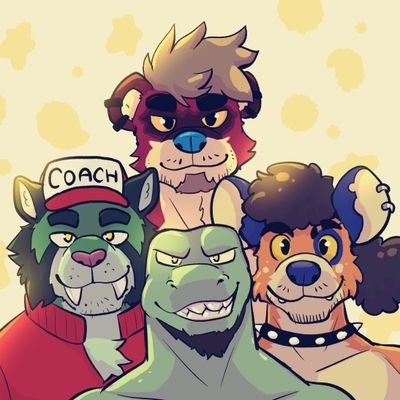Collaborative furry fighting art group

Artists:
@avocadotiger
@knockoutlizard
@frankfolf
@bactover
Join patreon to support us and receive exclusive rewards!