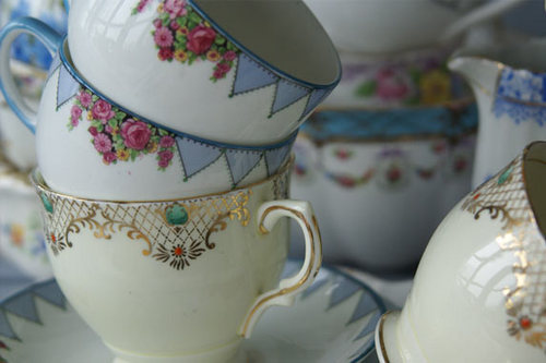 We have a beautiful range of vintage crockery and accessories to hire for all events.  Check out our website for pictures and more information.