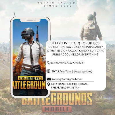 We deal in All Types of Pubg Mobile and UC All Region ❤️✨

The Most Trusted Group Of Pakistan 