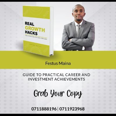 MainaFestus's profile picture. Entrepreneur, Author, Lecturer & Husband. God loving
#Business #Investments to the end.
Choose Financial Education