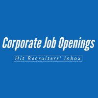 Corporate Job Openings(@JobCorporate) 's Twitter Profile Photo