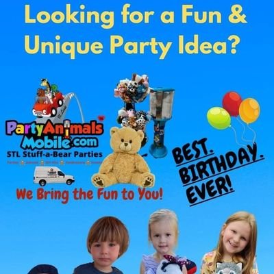 Overwhelmed looking for a unique, one-of-a-kind kid's party idea?  We come to you!  Party Animals: Mobile Stuffing Parties, Events, and Fundraisers.