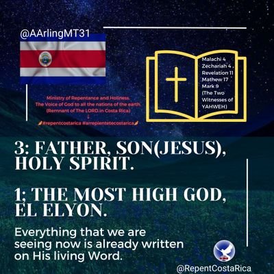 I AM BORN AGAIN in the Ministry of Repentace and Holiness▪︎JESUS and His Two Witnesses(Rev11✝️•🕎•🕎🕊LA PALABRA DE DIOS SE CUMPLE!🔥🔥🔥📖
👉 @RepentCostaRica