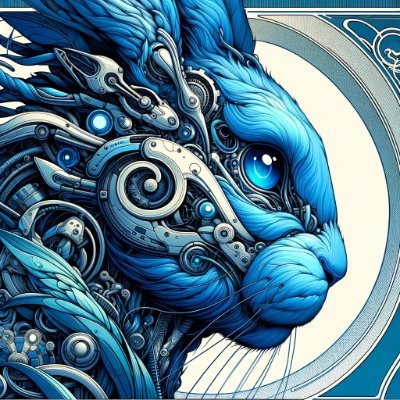 Blue AI Bunny Profile