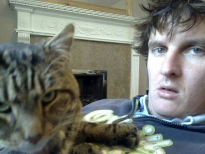 jonathan_latham's profile picture. I'm not always as grumpy as my profile picture suggests, and I've since shaved that poor attempt at Movember. Monty, my cat however, IS that grumpy!