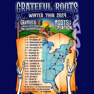 💛💚❤️ Reggae-infused tribute to #GratefulDead 💀🌹⚡️
📲 Text 617-752-8096 
🎫 https://t.co/wZ3QIHbujX
🔥 @billboard charting album + tour @rootsofcreation