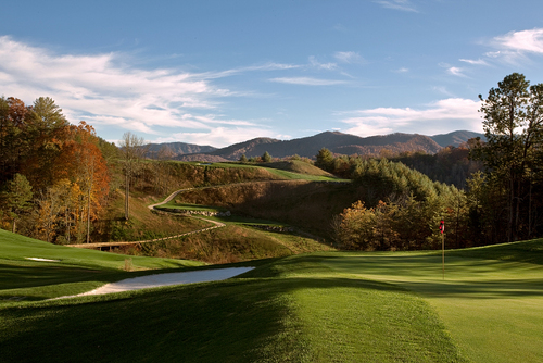 In the heart of the Great Smoky Mountains. Owned by the Eastern Band of the Cherokee, this Robert Trent Jones II design is open to the public.