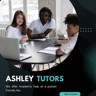 I research,write and sort any other kind of academic work😊Be it essays,assignments and online classes.
Email: ashleytutorssolutions@gmail.com
