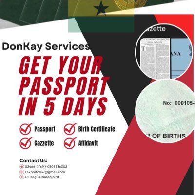 Passport. Birth Certificate. Gazette. Affidavit | Enquiries: 0505536302/0246614769 | lexbolton37@gmail.com | @ConstructManGh