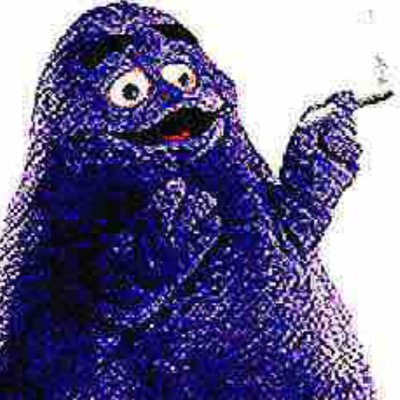 Grimace Smoking Weed