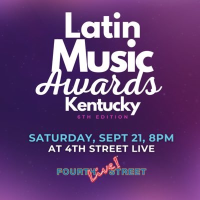 The biggest night of latin music in Kentucky. 6th edition on Saturday, September 21 at 4th Street Live