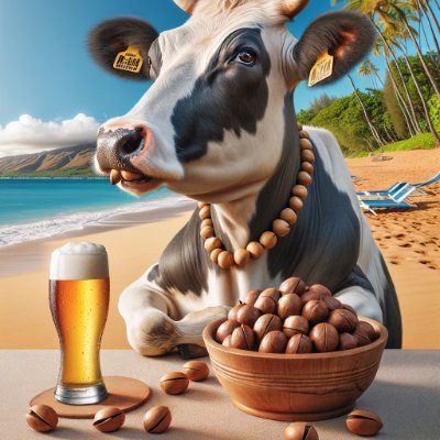 Drinking beer and eating macadamia nuts on Zuck's ranch in Hawaii. We've been referred to as 