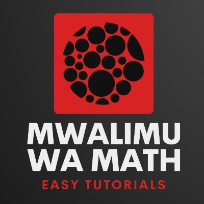 Experienced Math tutor dedicated to helping students learn Mathematics through simple but engaging video tutorials. #mwakenyaMath #KCSEMath