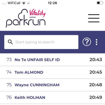This is the name parkrun keep deleting from their results.  They choose to have a male keep female parkrun records and delete the record of a female runner