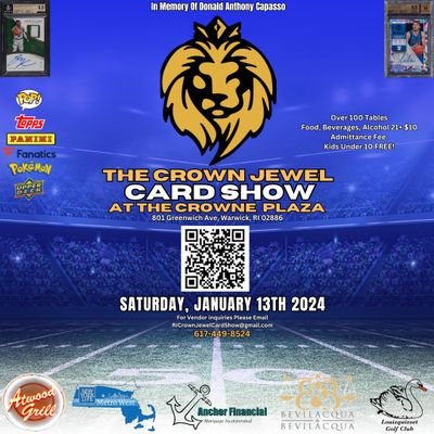 The Biggest Sports Card, TCG & Collectable Show Rhode Island has ever seen!!! Pokémon, NON Sports Cards, Magic and Many More!!!
NEXT SHOW June 29th & 30th🏈⚾️🏀