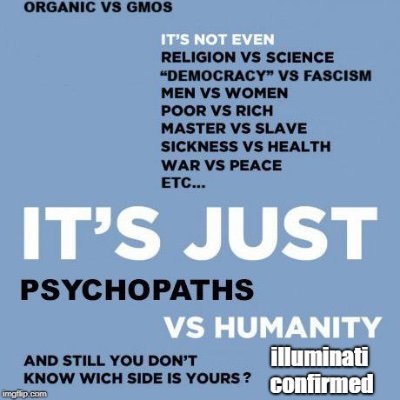 ICONOCLAST
NONCOMPLIANCE.
VIRUSES DON'T EXIST.
HOAX19 = WW3
VAXINES = chemical bioweapons
NO GODS, NO MASTERS = NO FEAR!
WTFU
Jed:
https://t.co/tmLsht5hVF