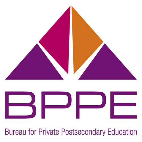 The Department of Consumer Affairs' Bureau for Private Postsecondary Education regulates private postsecondary institutions operating in the State of California