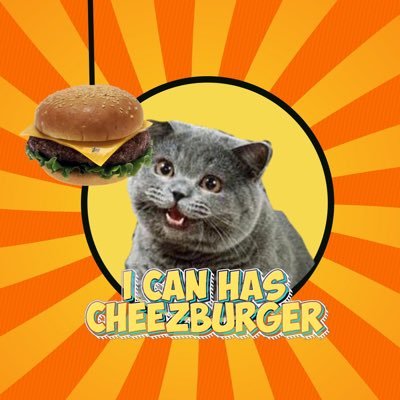 🐱🍔Dis meme startz it all. Cheezburger cat beginz internet meme craz. I CAN HAS CHEEZBURGER ($CHEEZ). https://t.co/riYXzbxqH1 🐱🍔