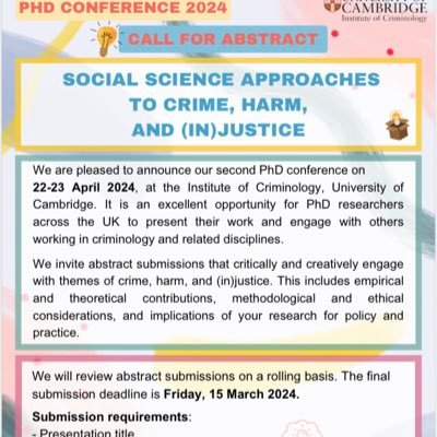Official account for the 2024 Cambridge PhD Conference on