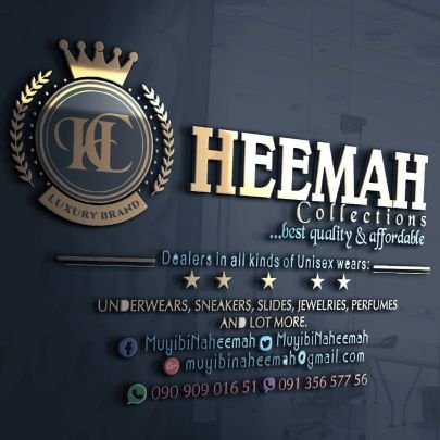 Welcome to HEEMAHCOLLECTIONS! 🤗🎀

 The best plug for unisex Quality tee’s 👕👟that gives you an outstanding value at a pocket friendly price 💯.