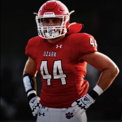 Ozark High School(MO) 2025//6’1” 213lbs//ILB ALL-STATE, ALL-STATE ACADEMIC, ALL-DISTRICT Head Coach-Jeremy Cordell, (331) 645-9320 jeremycordell@ozarktigers.org
