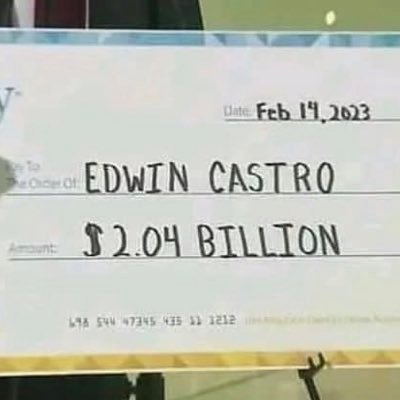 I’m Edwin castro the lottery winner of $2.4billion and I’m giving out $20,000 to my followers