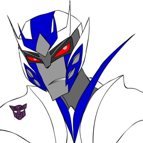 An Autobot soldier from the Shattered Glass universe. A teal-and-black, heavily-armed cyberpanther named Ridgeback assists me.
