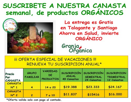 Producción Orgánica de Alimentos en Talagante, Chile.