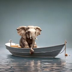 Pachyderm lost at sea.